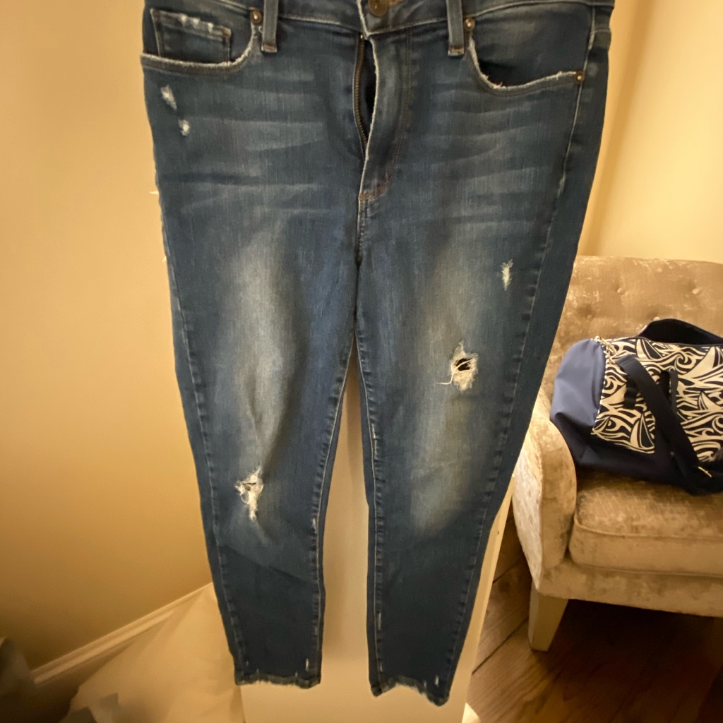 Size 28 Paige Hoxton Crop Distressed Jeans
